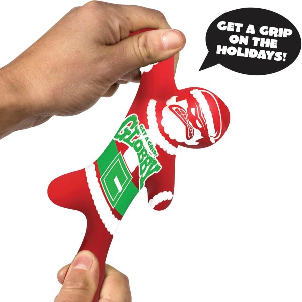 Schylling Santa Globby - Sensory Toy with a Tough Squish - Get a Grip with a Santa-Themed Squeeze - Ages 3 and Up - One Santa