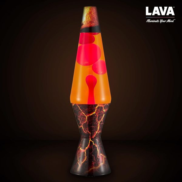 The Original Lava? Lamp - 14.5 Volcanic Crags - Classic Liquid Motion Lamp - Red Wax and Orange Liquid - #2078 (Amazon Exclusive)