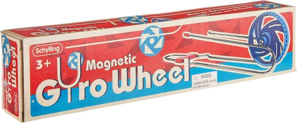 Schylling Magnetic Gyro Wheel - Retro Spinning Toy - Balancing and Mesmerizing Sensory Gadget for Kids and Adults - Ages 3 and Up - One Piece